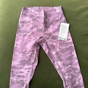 lululemon athletica pink/purple Camouflage Leggings